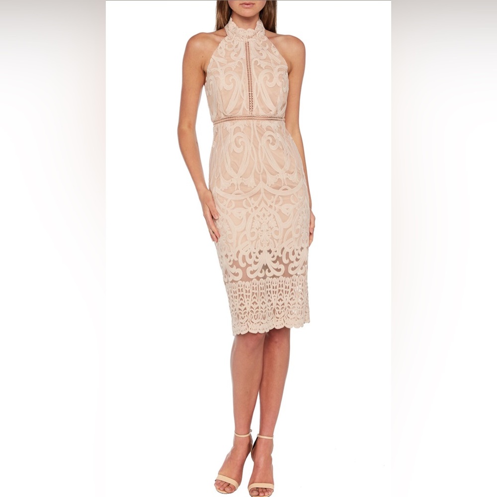 BARDOT HANA LACE DRESS IN PINK ROSE SIZE 4/XS